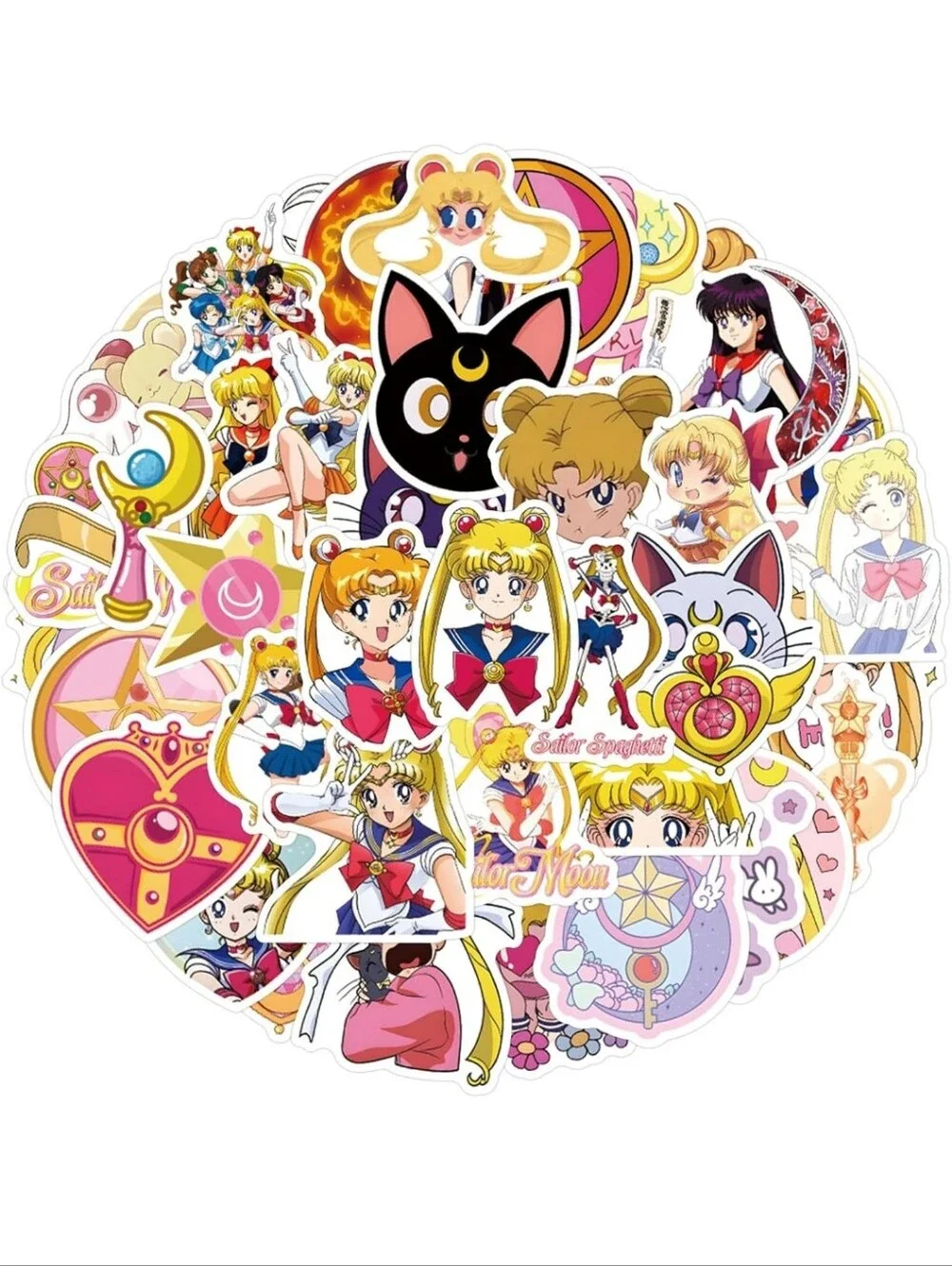 Sticker Pack - Pink & Yellow Anime Vinyl Decals